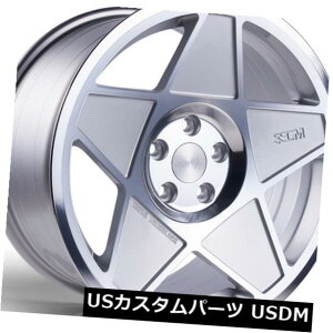�C�O�A���z�C�[�� 18X9.5 3SDM 0.05 5X120 +40�V���o�[�J�b�g�z�C�[���i4�Z�b�g�j 18X9.5 3SDM 0.05 5X120 +40 Silver Cut Wheels (Set of 4)