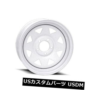 海外輸入ホイール 16X7 Vision 70 8スポークトレーラー6x139.7 ET0ホワイトホイール(4個セット) 16X7 Vision 70 8 Spoke Trailer 6x139.7 ET0 White Wheels (Set of 4)