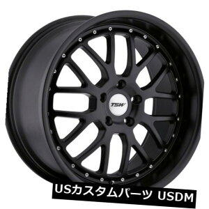 海外輸入ホイール 18x9.5 TSWバレンシア5x120リム+20マットブラックホイール(4個セット) 18x9.5 TSW Valencia 5x120 Rims +20 Matte Black Wheels (Set of 4)