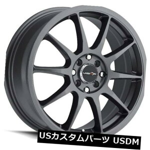 COAzC[ 15X6.5 Vision 425 Bane 4x100 / 4x114.3 ET38 Gunmetal Wheelsi4Zbgj 15X6.5 Vision 425 Bane 4x100/4x114.3 ET38 Gunmetal Wheels (Set of 4)