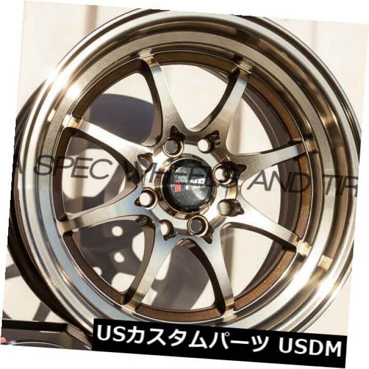 楽天市場】海外輸入ホイール 15x8 F1R F03 4x100 / 114.3 +25マシン 