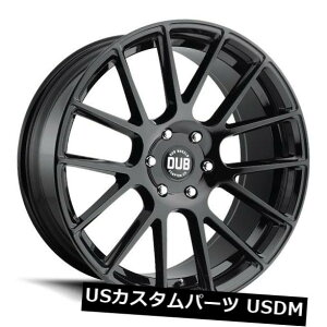 �C�O�A���z�C�[�� 20x9 DUB S205 6x5.5 ET30�u���b�N�����i4�Z�b�g�j 20x9 DUB S205 6x5.5 ET30 Black Rims (Set of 4) �y���s�A���i�z