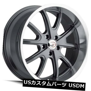 �C�O�A���z�C�[�� 18X8.5 Vision 143 TORQUE 5x115 ET10 Gunmetal Machined Lip Wheels�i4�Z�b�g�j 18X8.5 Vision 143 TORQUE 5x115 ET10 Gunmetal Machined Lip Wheels (Set of 4) �y���s�A���i�z