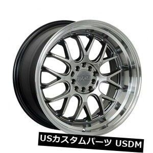 �C�O�A���z�C�[�� 18x10.5 F1R F21 5x100 / 114.3 +20 Hyper Black / Polish Lip Wheels�i4�Z�b�g�j 18x10.5 F1R F21 5x100/114.3 +20 Hyper Black/Polish Lip Wheels (Set of 4) �y���s�A���i�z
