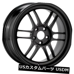 �C�O�A���z�C�[�� 15x7 Enkei RPF1 4x100 +35�u���b�N�z�C�[���i4�Z�b�g�j 15x7 Enkei RPF1 4x100 +35 Black Wheels (Set of 4) �y���s�A���i�z