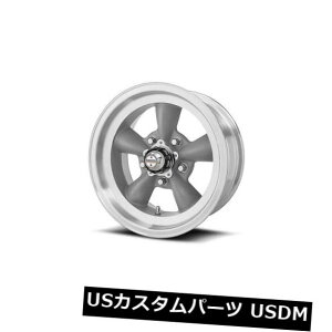 �C�O�A���z�C�[�� 15x6 AMERICAN RACING TORQ THRUST D 5x114.3 ET4 Grey W / Mach Lip Rims�i4�Z�b�g�j 15x6 AMERICAN RACING TORQ THRUST D 5x114.3 ET4 Gray W/ Mach Lip Rims (Set of 4) �y���s�A���i�z