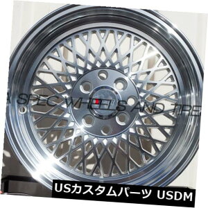 �C�O�A���z�C�[�� F1R F01 15X8 4x100 / 114.3 Et25 Machine Silver / Polish Lip set of 4 F1R F01 15X8 4x100/114.3 Et25 Machine Silver/ Polish Lip set of 4 �y���s�A���i�z