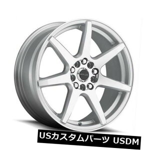 �C�O�A���z�C�[�� 17x7.5 Raceline 131S-Evo 5x108 / 5x114.3 ET20�V���o�[���H�z�C�[���i4�Z�b�g�j 17x7.5 Raceline 131S-Evo 5x108/5x114.3 ET20 Silver Machined Wheels (Set of 4) �y���s�A���i�z