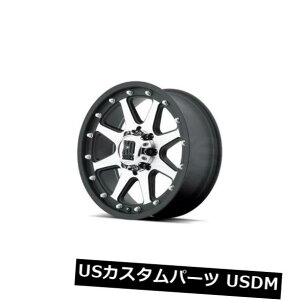 COAzC[ KMCɂ18x9 XDV[YADDICT 6x139.7 ET18ubN}VjOi4Zbgj 18x9 XD SERIES BY KMC Rims ADDICT 6x139.7 ET18 Black Machined Rims (Set of 4)