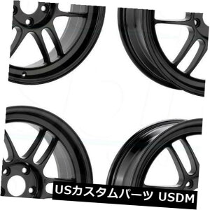 �C�O�A���z�C�[�� 17x8 / 17x9�u���b�N�y�C���g�z�C�[���G���P�CRPF1 5x114.3 45/45�i4�Z�b�g�j 17x8/17x9 Black Paint Wheels Enkei RPF1 5x114.3 45/45 (Set of 4) �y���s�A���i�z
