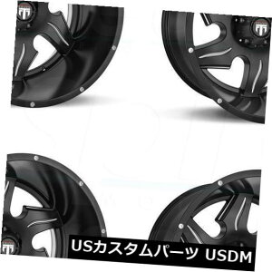 COAzC[ 20x12ubN~hzC[Truxx AT163 8x180 -44i4Zbgj 20x12 Black Milled Wheels Truxx AT163 8x180 -44 (Set of 4)