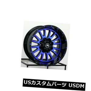 COAzC[ 20x12ubN}VjOu[zC[AJIt[hA105 5x114.3 -44i4Zbgj 20x12 Black Machined Blue Wheels American Off-Road A105 5x114.3 -44 (Set of 4)