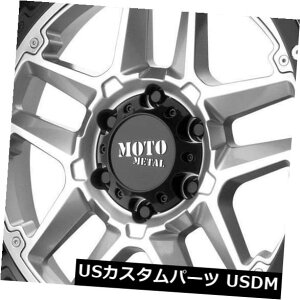�C�O�A���z�C�[�� 16x8�V���o�[�u���b�N���b�v�z�C�[��Moto Metal MO987 5x114.3 -6�i4�Z�b�g�j 16x8 Silver Black Lip Wheels Moto Metal MO987 5x114.3 -6 (Set of 4) �y���s�A���i�z