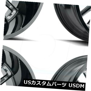 �C�O�A���z�C�[�� 20x10�u���b�N�~���h�z�C�[��Hostile H115 Predator 6x135 -19�i4�Z�b�g�j 20x10 Black Milled Wheels Hostile H115 Predator 6x135 -19 (Set of 4)