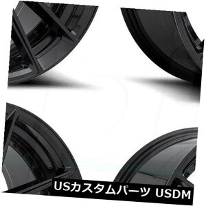 �C�O�A���z�C�[�� 18x8�u���b�N�z�C�[���j�b�`DFS M223 5x114.3 40�i4�Z�b�g�j 18x8 Black Wheels Niche DFS M223 5x114.3 40 (Set of 4) �y���s�A���i�z