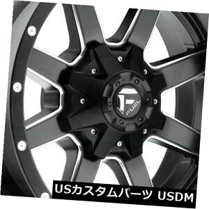 COAzC[ 20x10ubN~hzC[t[G}[xbND538 8x180 -18i4Zbgj 20x10 Black Milled Wheels Fuel Maverick D538 8x180 -18 (Set of 4)