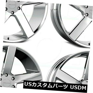 �C�O�A���z�C�[�� 20x9�N���[���z�C�[��Milanni 472�X�C�b�`�o�b�N6x5.5 / 6x139.7 30�i4�Z�b�g�j 20x9 Chrome Wheels Milanni 472 Switchback 6x5.5/6x139.7 30 (Set of 4) �y���s�A���i�z