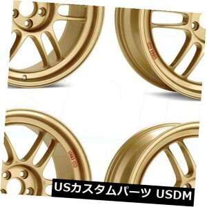 �C�O�A���z�C�[�� 17x9�S�[���h�y�C���g�z�C�[��Enkei RPF1 5x100 45�i4�Z�b�g�j 17x9 Gold Paint Wheels Enkei RPF1 5x100 45 (Set of 4) �y���s�A���i�z