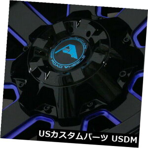 COAzC[ 20x12ubN~hu[zC[AJIt[hA108 8x170 -44i4Zbgj 20x12 Black Milled Blue Wheels American Off-Road A108 8x170 -44 (Set of 4)