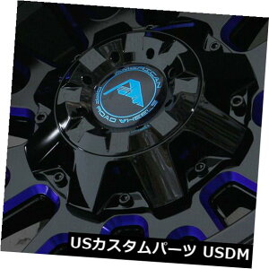 COAzC[ 20x12ubN~hu[zC[AJIt[hA105 8x170 -44i4Zbgj 20x12 Black Milled Blue Wheels American Off-Road A105 8x170 -44 (Set of 4)