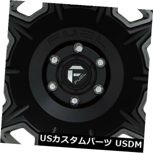 �C�O�A���z�C�[�� 20x10�}�b�g�u���b�NDDT�z�C�[���R����Ven D686 5x5 / 5x127 -18�i4�Z�b�g�j 20x10 Matte Black DDT Wheels Fuel Vengeance D686 5x5/5x127 -18 (Set of 4)