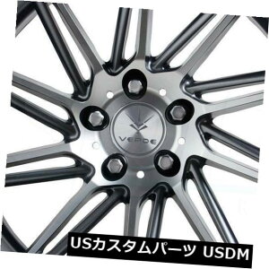 �C�O�A���z�C�[�� 20x9�O���t�@�C�g���H�z�C�[��Verde V25 Quantum 5x120 20�i4�Z�b�g�j 20x9 Graphite Machined Wheels Verde V25 Quantum 5x120 20 (Set of 4) �y���s�A���i�z