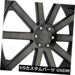 �C�O�A���z�C�[�� 22x9�u���b�N�}�V�j���O�z�C�[��DUB Shot Calla S121 5x4.5 38�i4�Z�b�g�j 22x9 Black Machined Wheels DUB Shot Calla S121 5x4.5 38 (Set of 4) �y���s�A���i�z