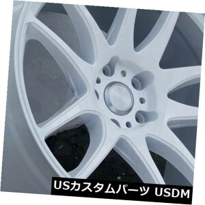 �C�O�A���z�C�[�� 17x8.5�z���C�g�z�C�[��ESR SR08 SR8 5x114.3 30�i4�Z�b�g�j 17x8.5 White Wheels ESR SR08 SR8 5x114.3 30 (Set of 4)