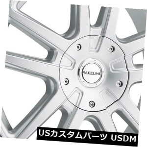 �C�O�A���z�C�[�� 18x8�V���o�[�z�C�[��Raceline 145S Encore 5x114.3 / 5x5 40�i4�Z�b�g�j 18x8 Silver Wheels Raceline 145S Encore 5x114.3/5x5 40 (Set of 4) �y���s�A���i�z