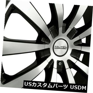 �C�O�A���z�C�[�� 18x8�u���b�N�}�V�j���O�z�C�[��Touren TR3 5x112 / 5x120 40�i4�Z�b�g�j 18x8 Black Machined Wheels Touren TR3 5x112/5x120 40 (Set of 4) �y���s�A���i�z
