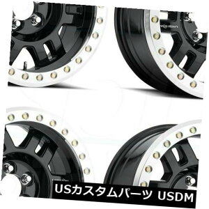 �C�O�A���z�C�[�� 15x8�u���b�N�}�V���h���b�v�z�C�[��Vision 398 Manx 5x114.3 -19�i4�Z�b�g�j 15x8 Black Machined Lip Wheels Vision 398 Manx 5x114.3 -19 (Set of 4) �y���s�A���i�z