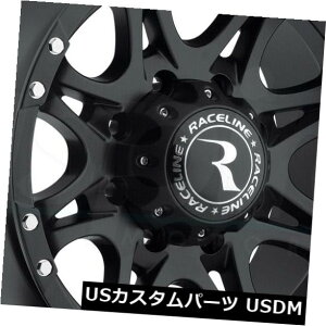�C�O�A���z�C�[�� 16x8�u���b�N�z�C�[��Raceline 981 Raptor 5x114.3 0�i4�Z�b�g�j 16x8 Black Wheels Raceline 981 Raptor 5x114.3 0 (Set of 4) �y���s�A���i�z