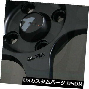 �C�O�A���z�C�[�� 15x6.5�}�b�g�u���b�N�z�C�[��AVID1 AV08 AV-08 4x100 35�i4�Z�b�g�j 15x6.5 Matte Black Wheels AVID1 AV08 AV-08 4x100 35 (Set of 4)