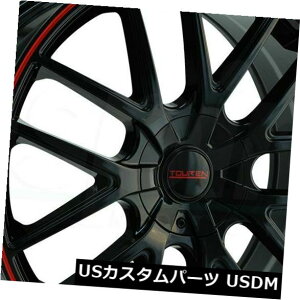 �C�O�A���z�C�[�� 16x7���ԃ����O�z�C�[��Touren TR60 5x100 / 5x114.3 42�i4�Z�b�g�j 16x7 Black Red Ring Wheels Touren TR60 5x100/5x114.3 42 (Set of 4) �y���s�A���i�z