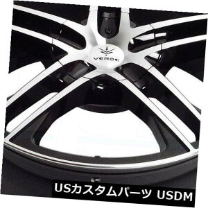 COAzC[ 18x7.5ubN}VjOzC[Verde V36vgR5x114.3 / 5x120 40i4Zbgj 18x7.5 Black Machined Wheels Verde V36 Protocol 5x114.3/5x120 40 (Set of 4)