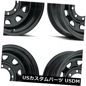 �C�O�A���z�C�[�� 16x8 Black Wheels Vision 84 Vision 5x5 / 5x127 -12�i4�Z�b�g�j 16x8 Black Wheels Vision 84 Vision 5x5/5x127 -12 (Set of 4) �y���s�A���i�z