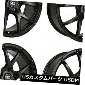 �C�O�A���z�C�[�� 18x8�u���b�N�y�C���g�z�C�[���G���P�CM52 5x100 45�i4�Z�b�g�j 18x8 Black Paint Wheels Enkei M52 5x100 45 (Set of 4) �y���s�A���i�z