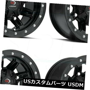 COAzC[ 12x8}bgubNzC[Vision ATV 550 Five Fifty 4x156 -10i4Zbgj 12x8 Matte Black Wheels Vision ATV 550 Five Fifty 4x156 -10 (Set of 4)