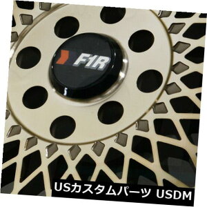 �C�O�A���z�C�[�� 15x8�}�V���u�����Y�u���b�N���b�v�z�C�[��F1R F01 4x100 / 4x114.3 25�i4�Z�b�g�j 15x8 Machine Bronze Black Lip Wheels F1R F01 4x100/4x114.3 25 (Set of 4) �y���s�A���i�z