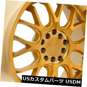 �C�O�A���z�C�[�� 18x10.5�}�V���S�[���h�z�C�[��F1R F21 5x100 / 5x114.3 20�i4�Z�b�g�j 18x10.5 Machine Gold Wheels F1R F21 5x100/5x114.3 20 (Set of 4) �y���s�A���i�z
