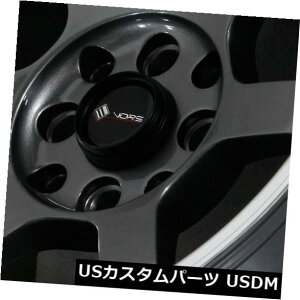 �C�O�A���z�C�[�� 15x8�K�����^���z�C�[��Vors TR7 4x100 / 4x114.3 0�i4�Z�b�g�j 15x8 Gun Metal Wheels Vors TR7 4x100/4x114.3 0 (Set of 4) �y���s�A���i�z