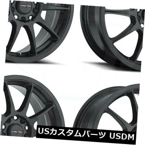 COAzC[ 15x6.5 Matte Black Wheels Vision 425 Bane 5x100 / 5x114.3 38i4Zbgj 15x6.5 Matte Black Wheels Vision 425 Bane 5x100/5x114.3 38 (Set of 4)