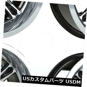 �C�O�A���z�C�[�� 12x8�u���b�N�}�V�j���O�z�C�[���r�W����ATV 547 Spirit 4x4 / 4x101.6 -10�i4�Z�b�g�j 12x8 Black Machined Wheels Vision ATV 547 Spirit 4x4/4x101.6 -10 (Set of 4) �y���s�A���i�z