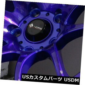 海外輸入ホイール 18x8.5 / 18x9.5キャンディパープルブルーホイールVors TR4 5x108 35/35（4個セット） 18x8.5/18x9.5 Candy Purple Blue Wheels Vors TR4 5x108 35/35 (Set of 4)