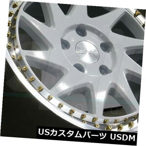 �C�O�A���z�C�[�� 18x9.5�z���C�g�z�C�[��ESR SR09 SR9 5x100 35�i4�Z�b�g�j 18x9.5 White Wheels ESR SR09 SR9 5x100 35 (Set of 4) �y���s�A���i�z
