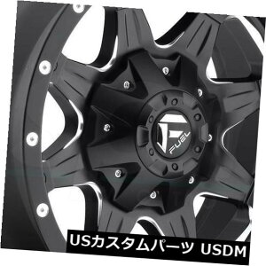 �C�O�A���z�C�[�� 16x8�u���b�N�~���h�z�C�[���t���[�G���u�[�X�gD534 6x5.5 / 6x139.7 20�i4�Z�b�g�j 16x8 Black Milled Wheels Fuel Boost D534 6x5.5/6x139.7 20 (Set of 4) �y���s�A���i�z