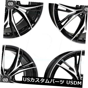 �C�O�A���z�C�[�� 18x8�u���b�N�}�V�j���O�z�C�[��Enkei Onx 5x114.3 40�i4�Z�b�g�j 18x8 Black Machined Wheels Enkei Onx 5x114.3 40 (Set of 4) �y���s�A���i�z
