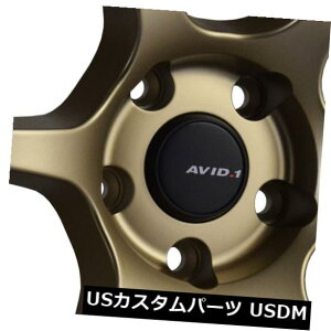 �C�O�A���z�C�[�� 17x8�S�[���h�z�C�[��AVID1 AV26 5x114.3 35�i4�Z�b�g�j 17x8 Gold Wheels AVID1 AV26 5x114.3 35 (Set of 4) �y���s�A���i�z