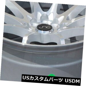 �C�O�A���z�C�[�� 17x8�V���o�[�}�V���t�F�C�X�z�C�[��JNC 006 JNC006 5x100 / 5x114.3 30�i4�Z�b�g�j 17x8 Silver Machine Face Wheels JNC 006 JNC006 5x100/5x114.3 30 (Set of 4) �y���s�A���i�z