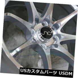 海外輸入ホイール 15x8シルバーマシンフェイスホイールJNC 006 JNC006 4x100 / 4x114.3 18（4個セット） 15x8 Silver Machine Face Wheels JNC 006 JNC006 4x100/4x114.3 18 (Set of 4)